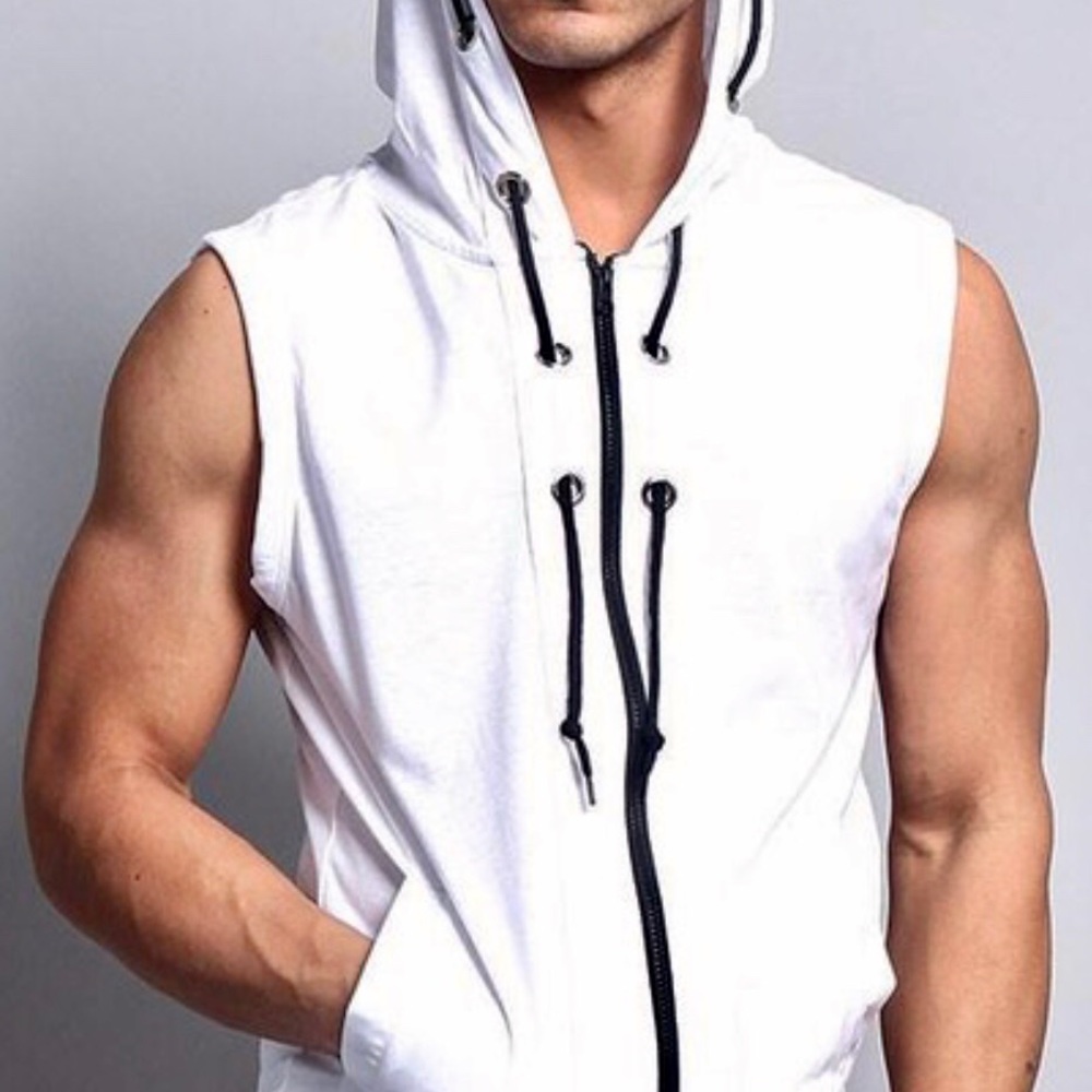 Sleeveless Zip Down Hoodie - Men’s